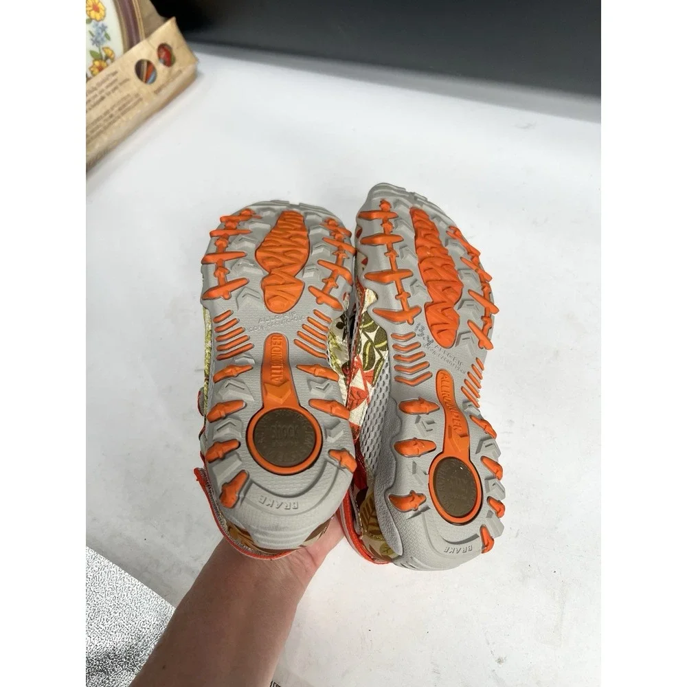 Mephisto Allrounder Niro Womens 7 Orange Multicolor Floral Mary Jane Hiking Shoe